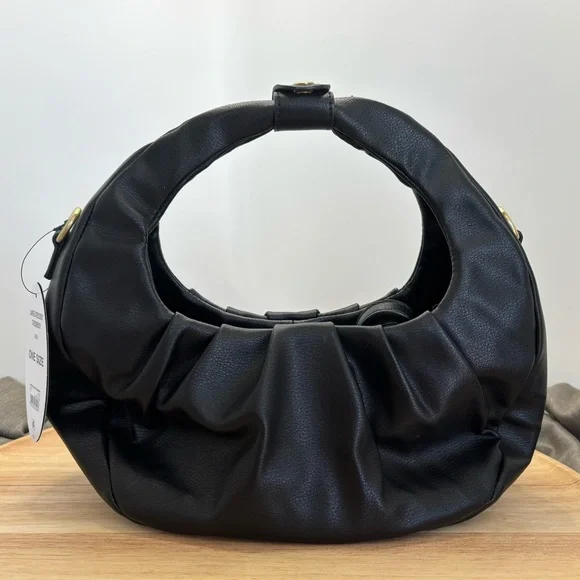 Scoop Black Crescent Hobo/Crossbody Bag, NWT - Picture 2 of 8
